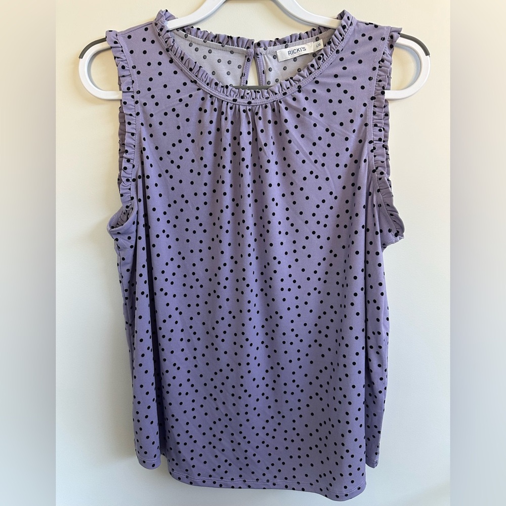 Ricki's Purple Polka Dot Blouse